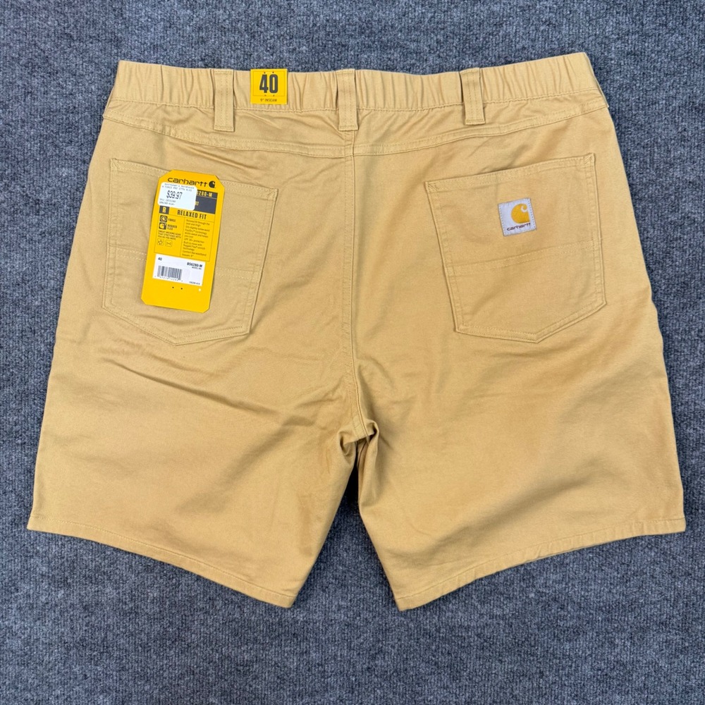 Carhartt Force Relaxed Fit Lightweight Work Shorts Tan Khaki Mens 40 NWT